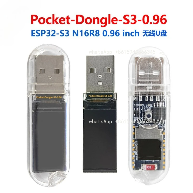 ESP32-S3 Development Board Pocket-Dongle-S3 0.96 Inch LCD Display N16R8