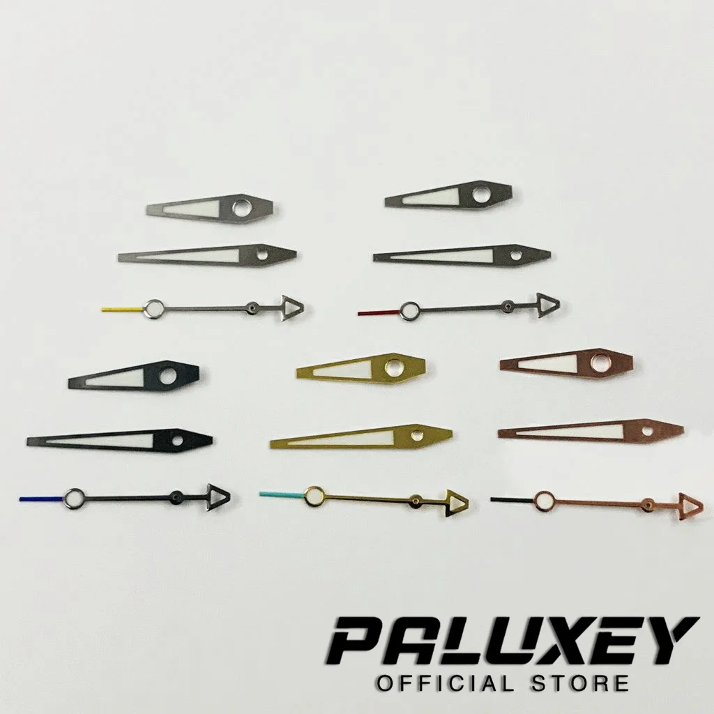 สีเขียวเรืองแสงสีเงินสีดำนาฬิกาทองคำสีกุหลาบมือเรืองแสง NH35 7S26 NH36 7S36 4R35เคลื่อนไหวอัตโนมัติ4R36