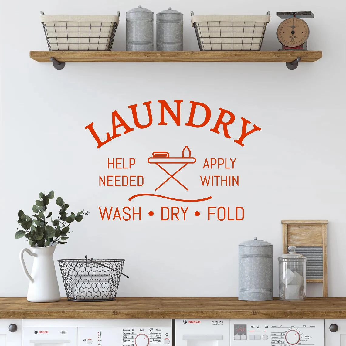 Funny Laundry Room Wall Sticker Waterproof Home Decoration Vinyl Decal Murals for Washing Room Quotes T15
