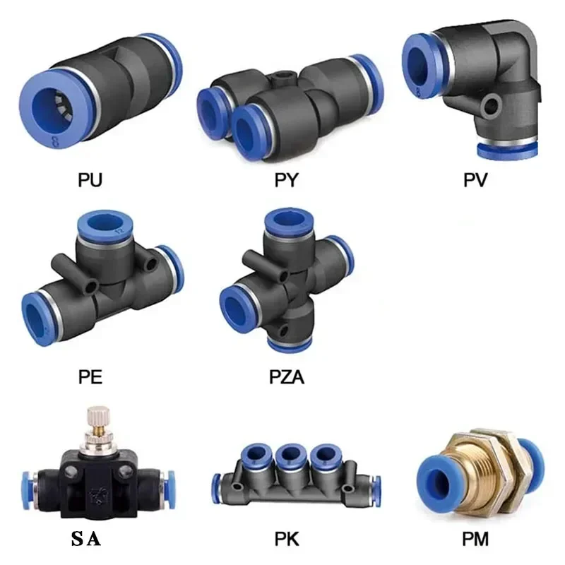 

Pneumatic Fitting PY PZA PM PU PV PE SA PK Series Tube Air Quick Fittings Push In Hose Plastic Connector OD4mm 6mm 8mm 10mm 12mm