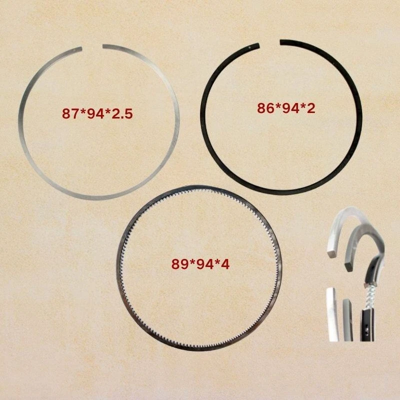 32A17‑02010 STD Piston Ring Set 4‑Cylinder For Mitsubishi S4S Diesel Engine Forklift Replacement Spare Parts Cross Ref 226‑8204