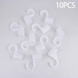 10Pcs Plastic White Thickening Hook For Suit Locker Shelf Wardrobe Hook Fittings Party Supplies Children Tent Game Room Joints