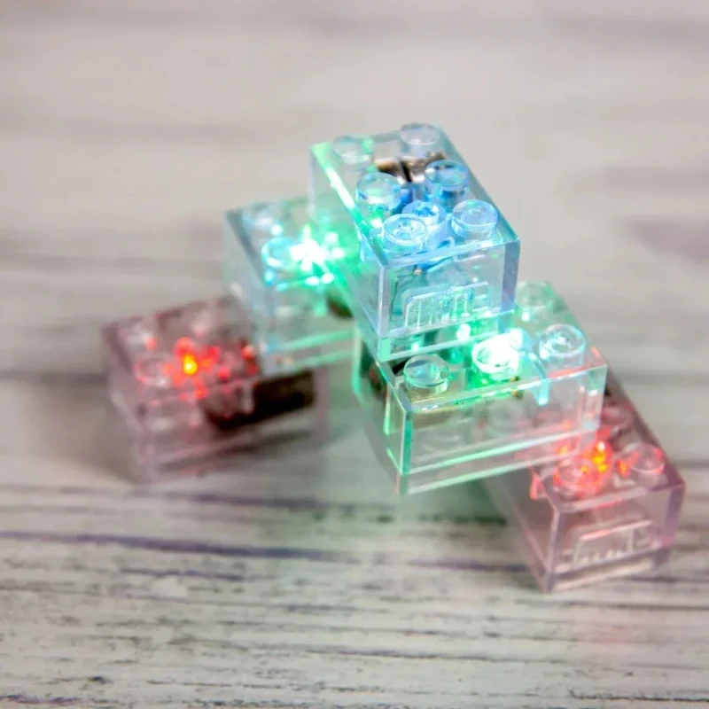 5 pièces nouveaux blocs de construction briques colorées LED émettant de la lumière bébé Compatible blocs modèles enfants jouets pour enfants cadeaux d'anniversaire