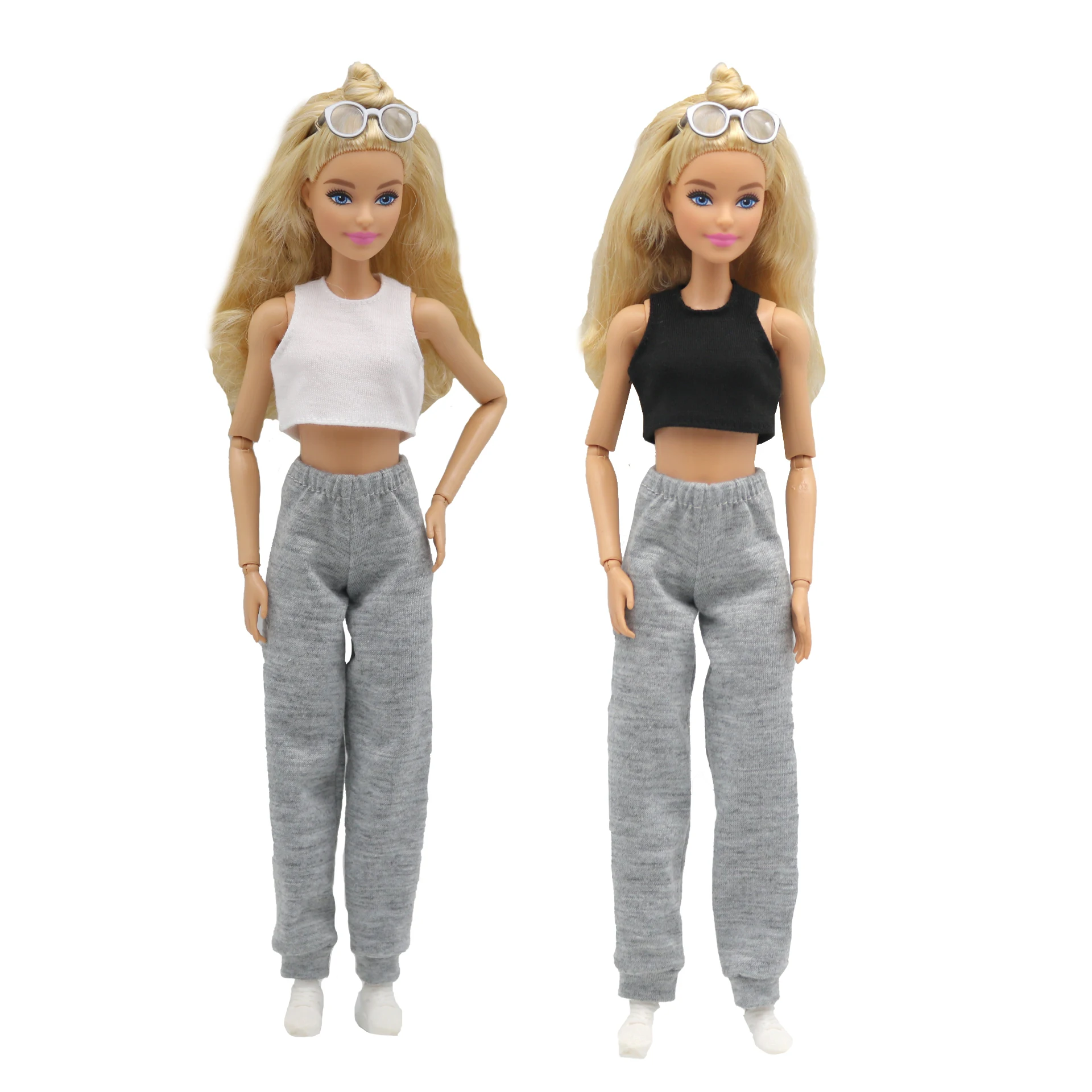 Doll clothing New 30cm 1/6 Tank top sports pants set Daily Wear Accessories Clothes for Barbies doll