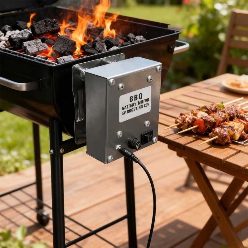 Industrial Strengthes Barbecue Rotisserie Motor Practical Metal Gears System Ensures Stable Rotations For Large Load J0MC