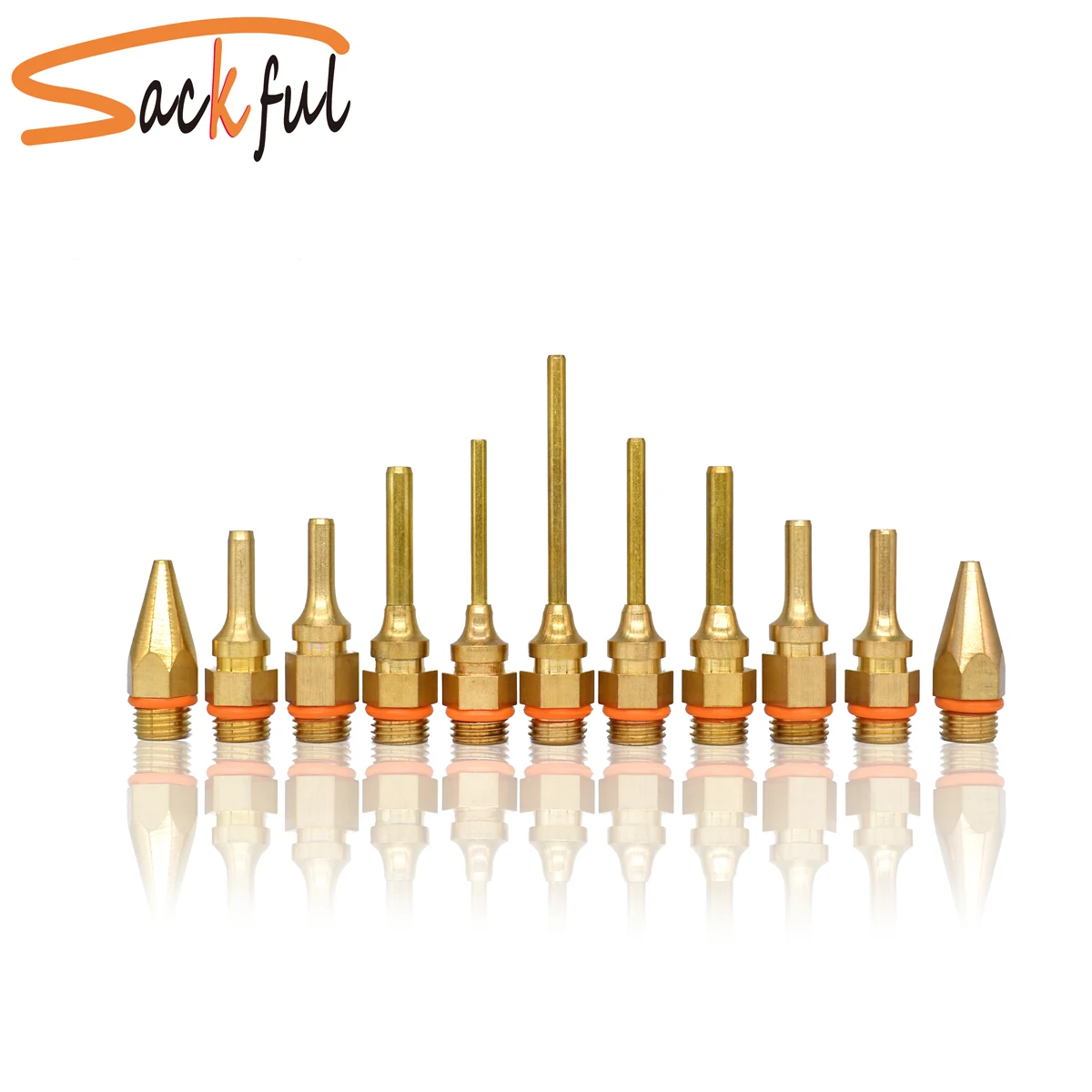 Full-size hot melt glue gun nozzle, made of pure copper, silicone gun for 11mm glue sticks, with built-in leak-proof steel balls