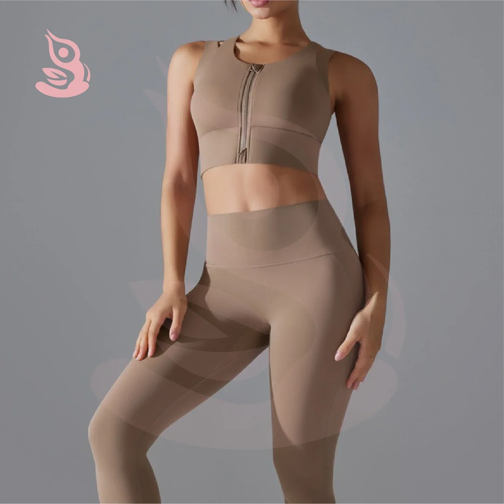 

2 Piece Yoga Set Women's Padded Sports Bra Backless Workout Clothes Gym Fitness Holiday Athletic Wear