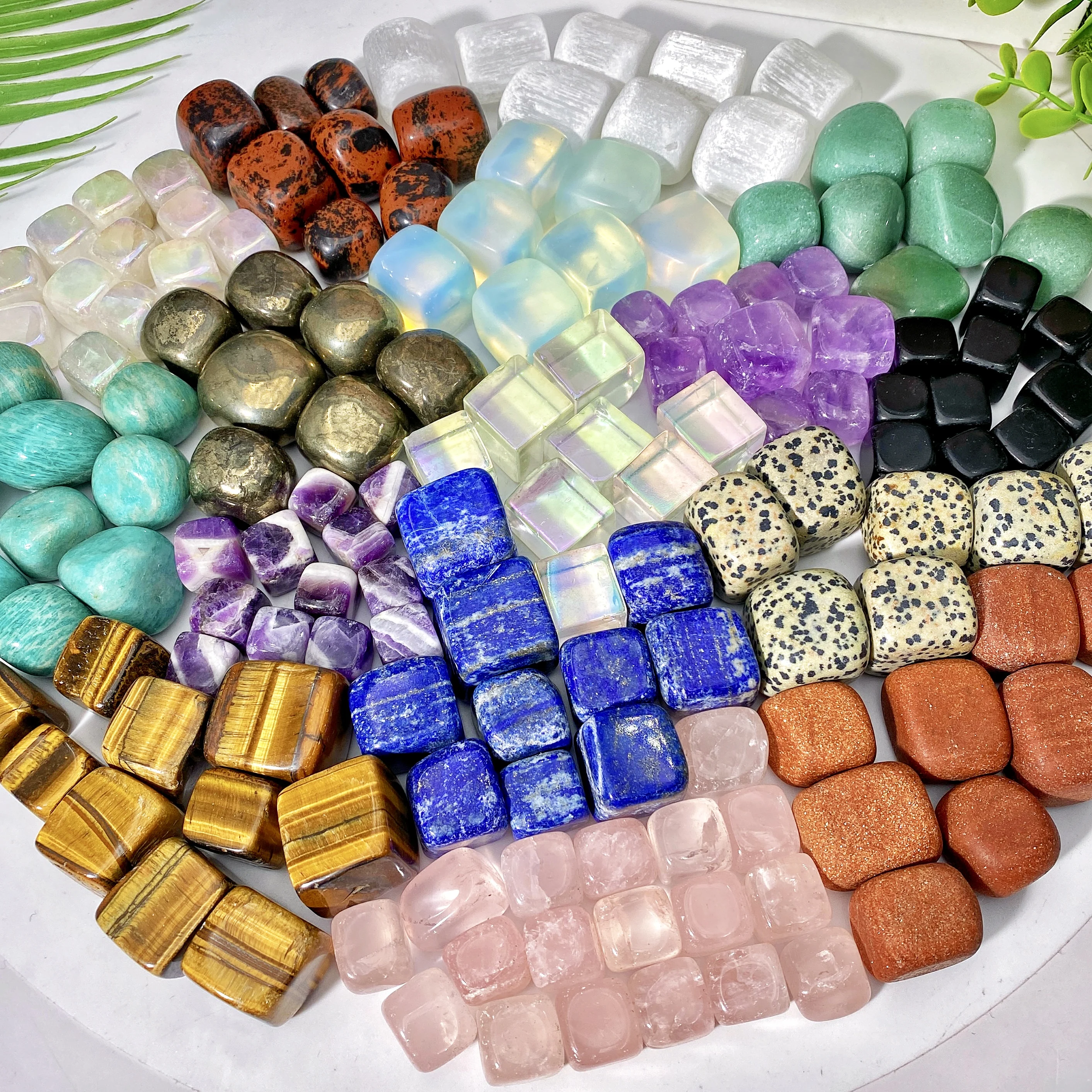 5PCS 10-30mm Multi-Material Cube Natural Tumbled Crystal Stones,Natural Crystals Quartz Minerals,Gemstones,Home decoration,Gift