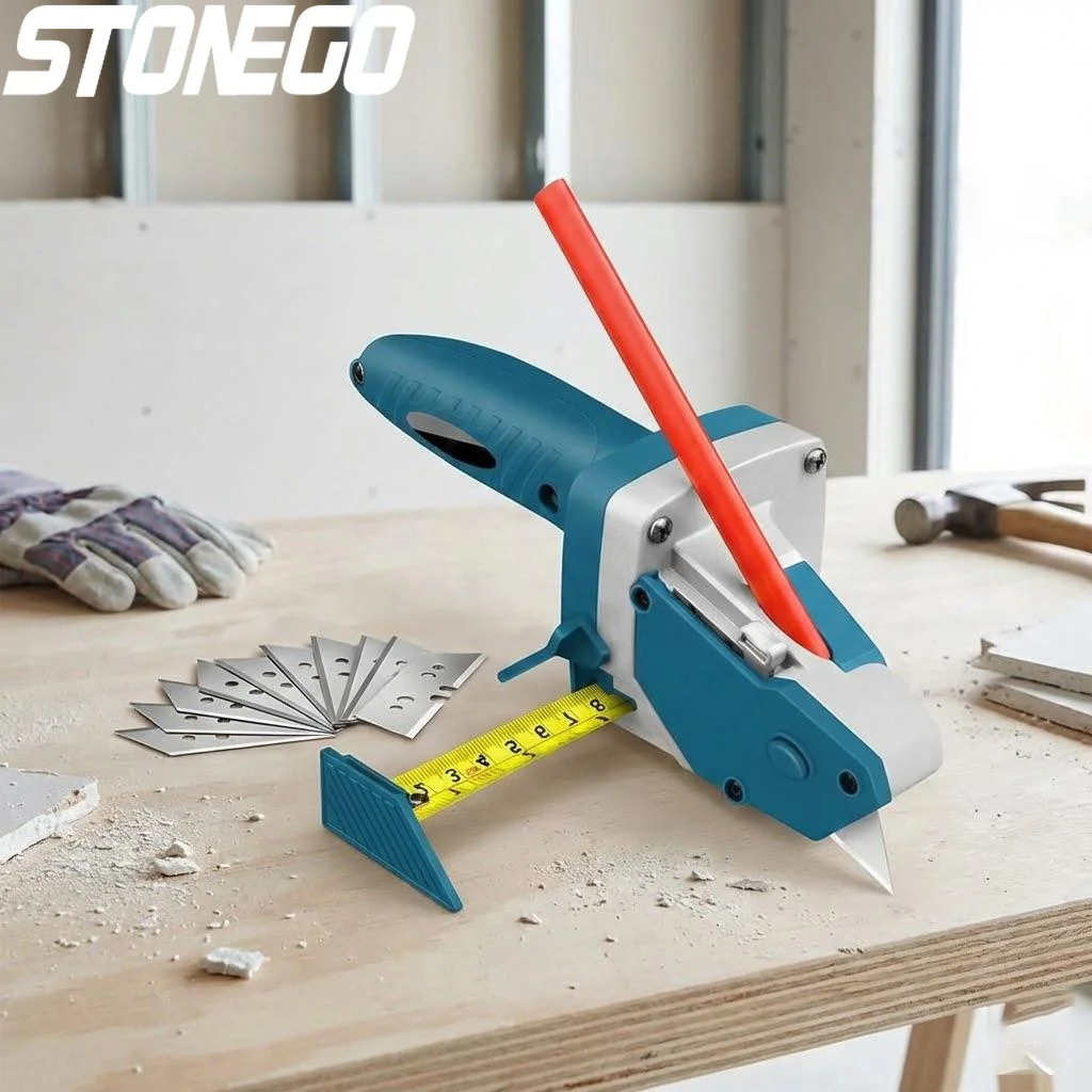 

STONEGO Инструмент для резки гипсокартона, шаблон для разметки, автоматический резак для гипсокартона, инструмент для домашней деревообработки со шкалой