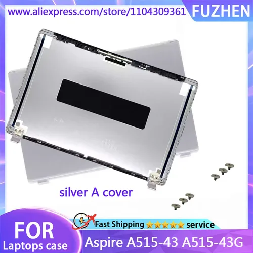 Imagen 2 del producto Nueva cubierta para Aspire 5 A515-43 A515-43G pantalla LCD cubierta trasera bisel frontal reposamanos cubierta inferior bisagra cubierta superior plateada