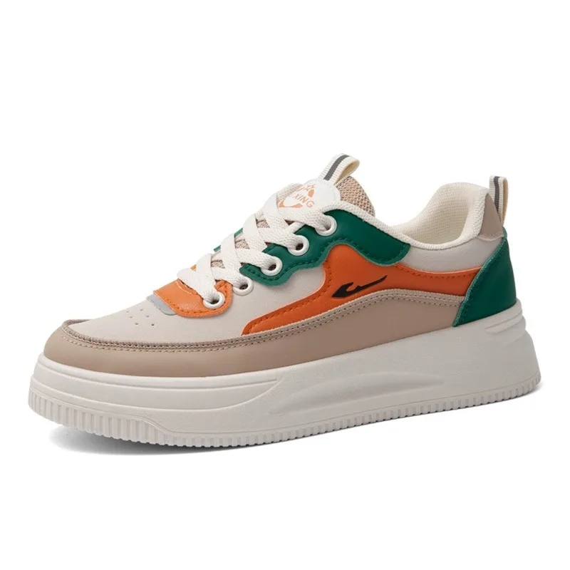 Fashion New White Shoes Woman Campus Student Sneakers Show Feet Comfortable Breathable Soft Leather Casual Shoes Sneakers Women