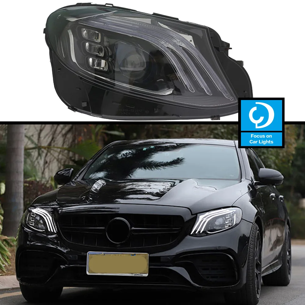 

Car Front Headlight Parts For Benz W213 E200 E260 E300 2016-2020 LED HeadLamp Styling Dynamic Turn Signal Lens Automotive 2PCS