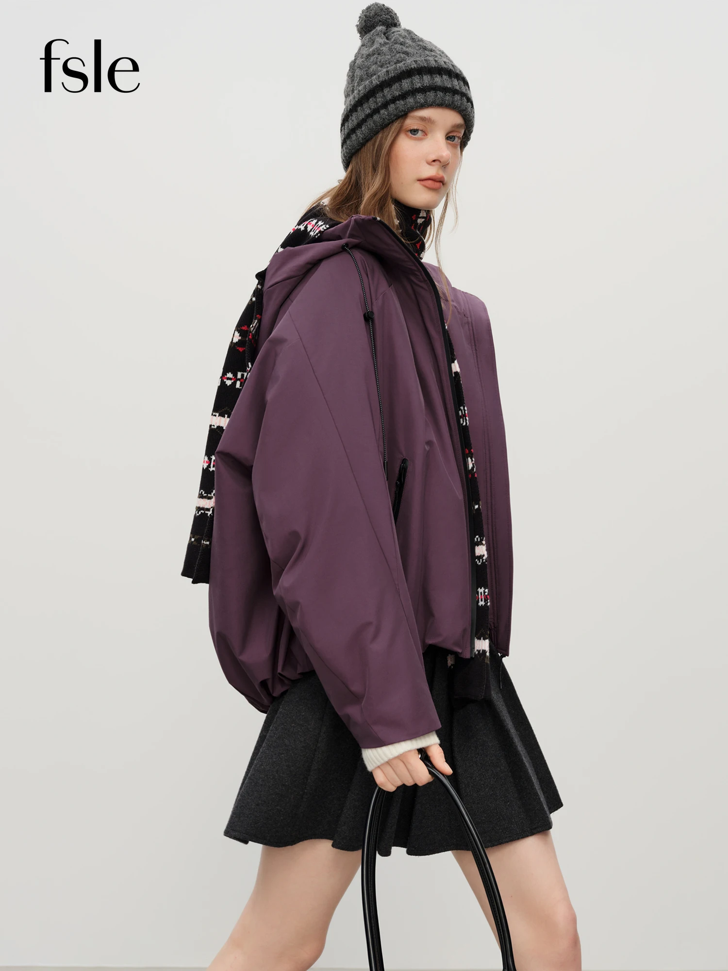 FSLE 2025, leichte Outdoor-Daunenjacke mit Kapuze für den Winter, wasserdichter Daunenmantel, warme, winddichte Pufferjacke für Wandern, Reisen