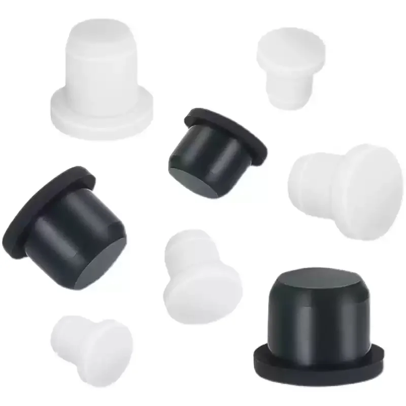 Leijiu Weiß/Schwarz Hochtemperaturbeständiger Silikon-Stecker 2,7mm-14,1mm T-Typ Massiver Silikon-Gummistecker Gummischutz – Detail 2