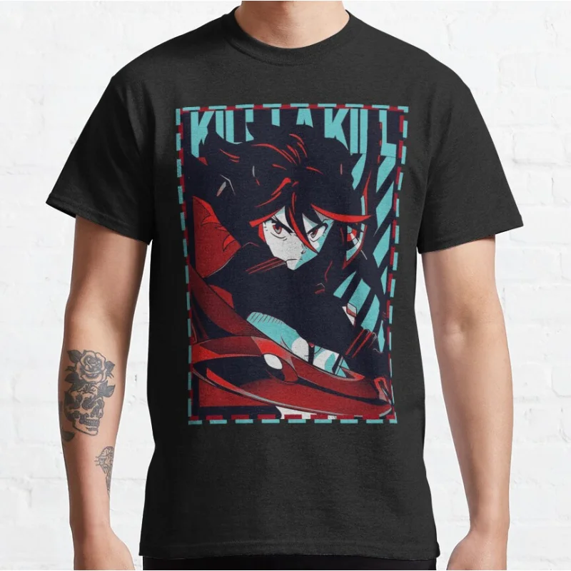 

Ryuko Kawaii Anime girls Kill la Kill Cute Manga otaku Short-sleeve crewneck T-shirt for men large size Adult Tops S-6xl