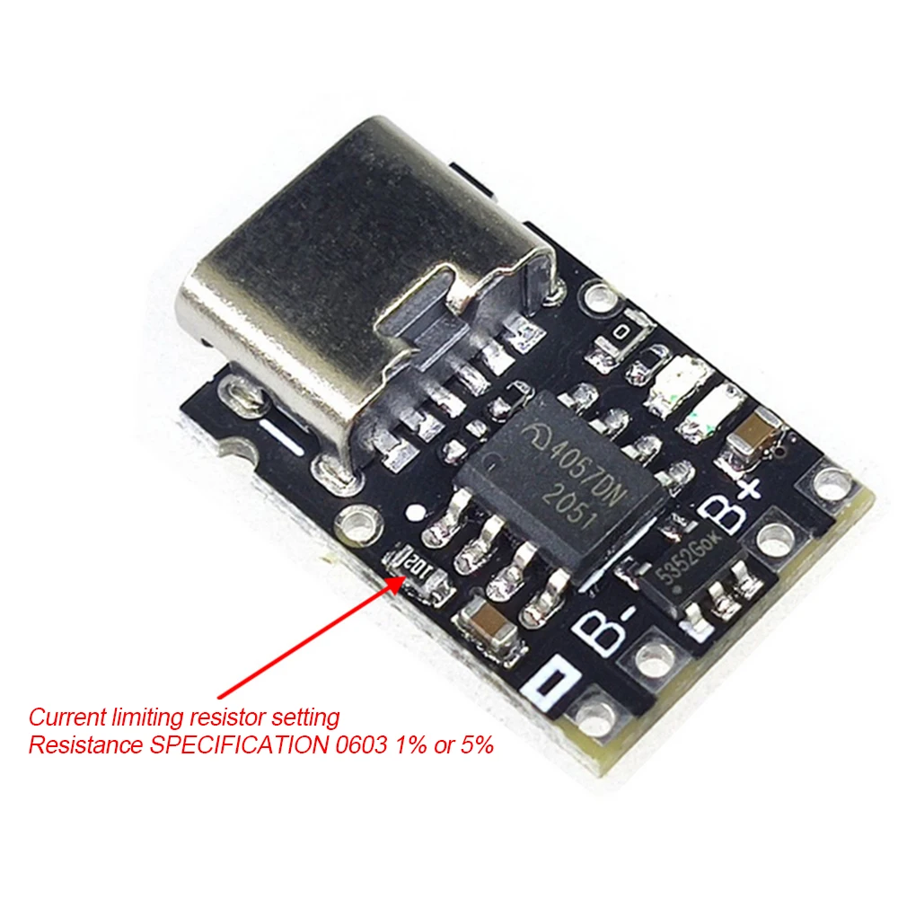 1/5/10PCS 1A 3.7V 4.2V Scheda di ricarica della batteria al litio con protezione Tipo-C USB Scheda di ricarica della batteria agli ioni di litio