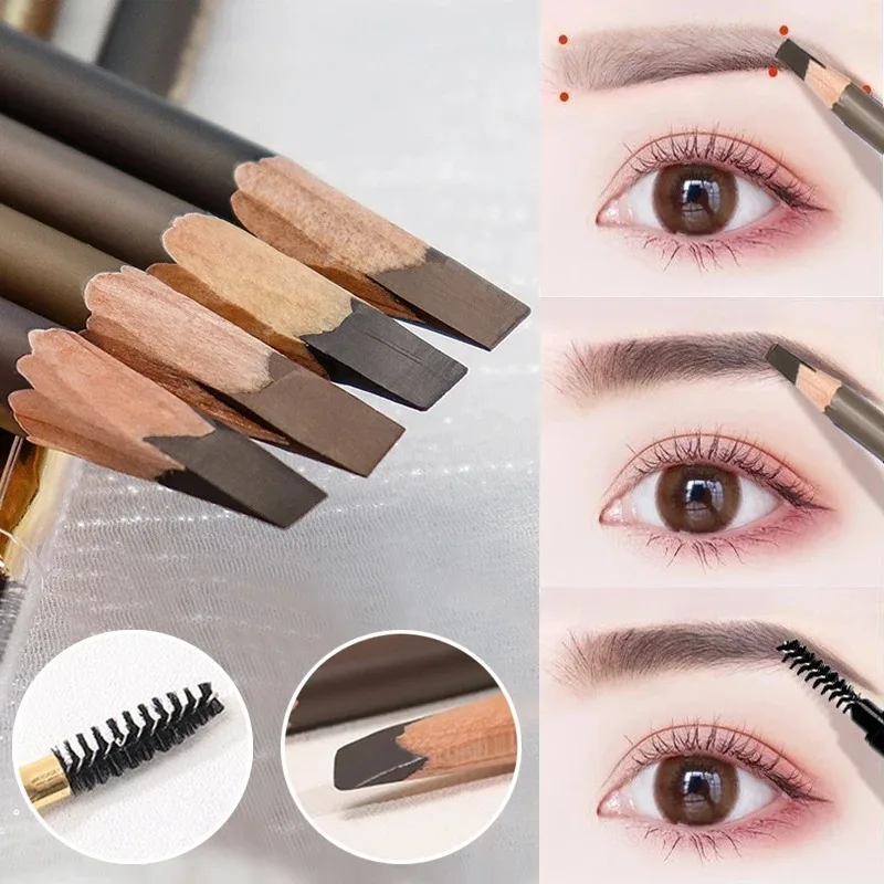 Profissional para um mês lápis dermatográfico para caneta de sobrancelha contra água com pincel à prova d'água ferramenta de microblading arte de tatuagem