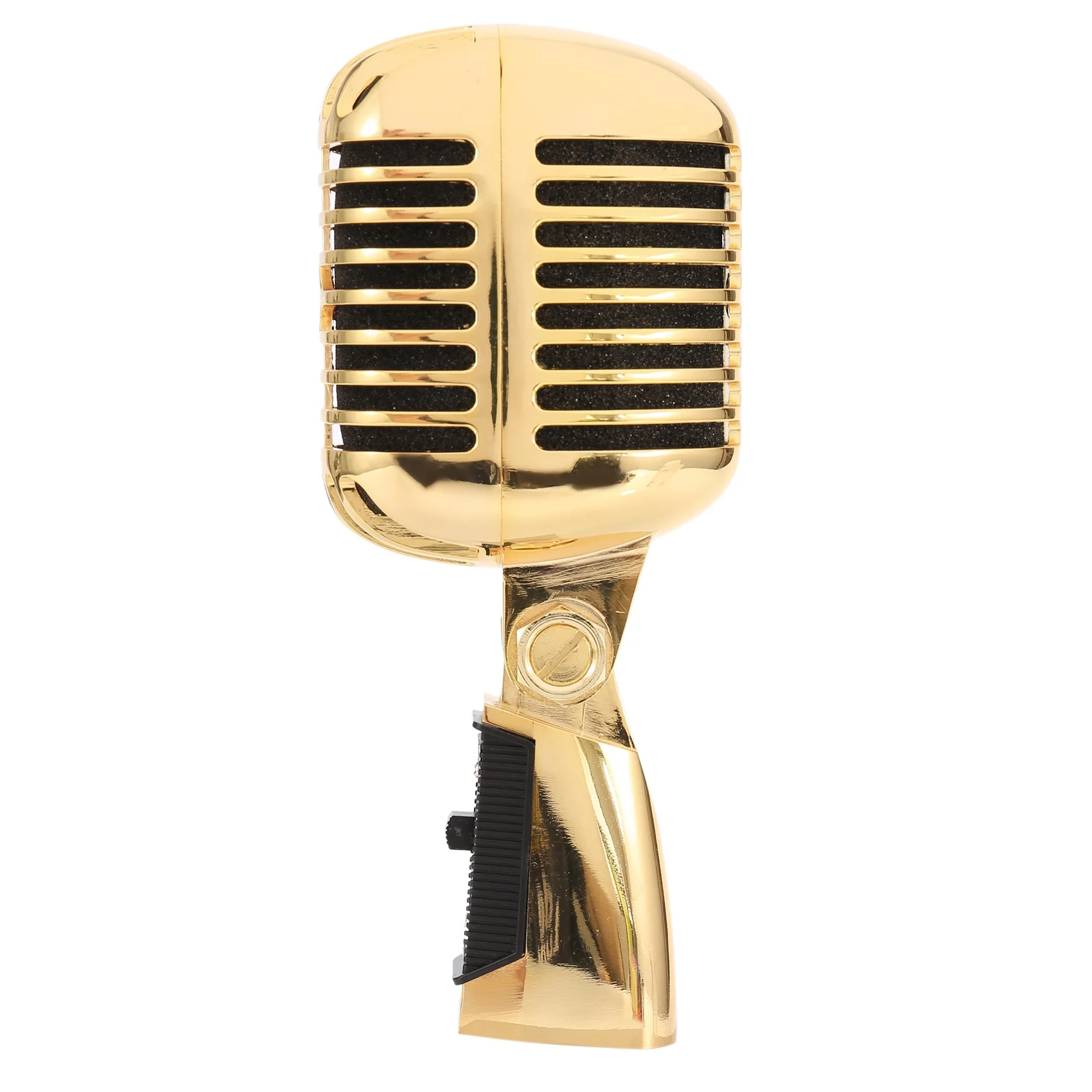 New Tech Professional Microfono classico vintage cablato Microfono vocale dinamico per performance dal vivo Karaoke (Oro)