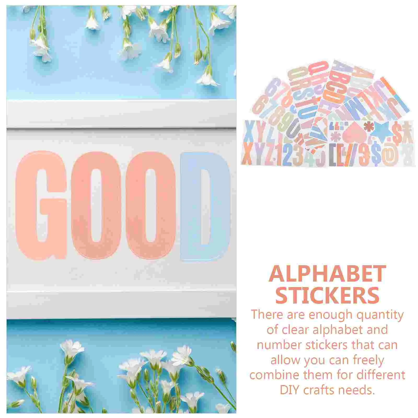 6 Sheets Letter Stickers Journal Supplies Trash Letters for Poster Board Alphabet