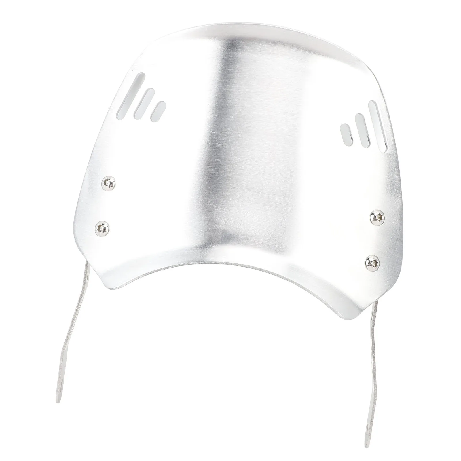 Windshield With Bracket for 6.5 to 9.45 Inch Headlight - Aluminum Windproof Waterproof Universal Front Flyscreen Silver Color