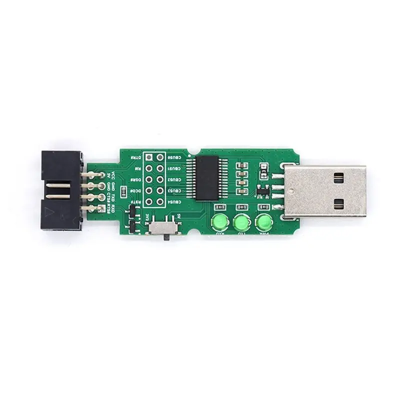 

USB To TTL Converter Board FT232RNL UART Module Serial Communication With Flash Downloader 4P Cables Included