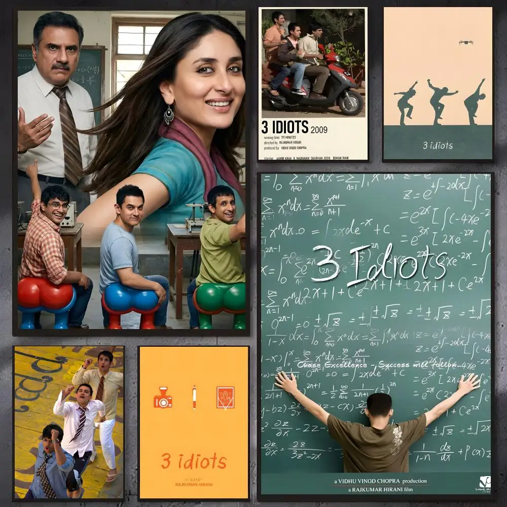 Classic comedy movie 3 Idiots Poster Wall Ornament Home Decor Young Decor Fans