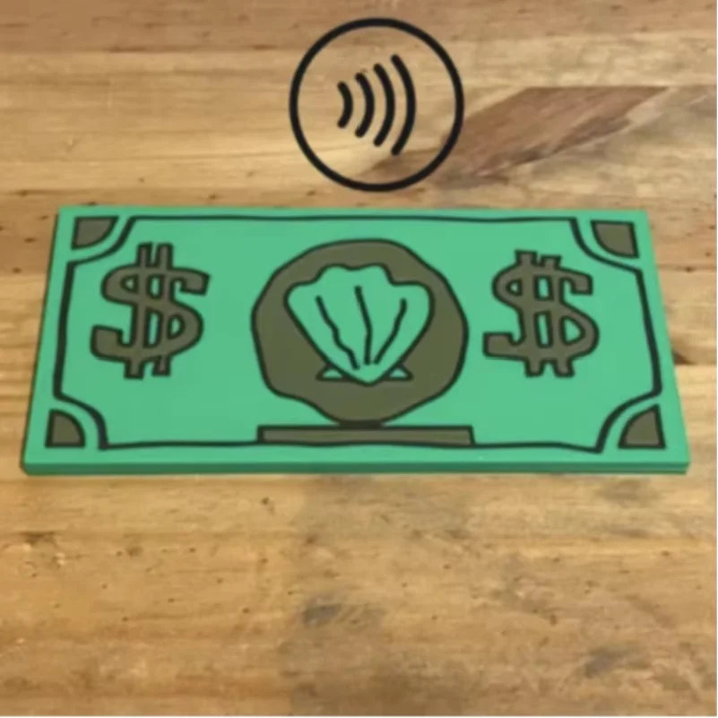 3D Printed Green Shell Dollar Card Holder Tap to Pay NFC Credit Card Protector Gift