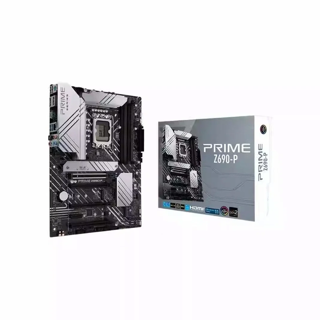 

Большая плата ATX для настольного компьютера ASUS PRIME Z690-P поддерживает 1700-контактный DDR5