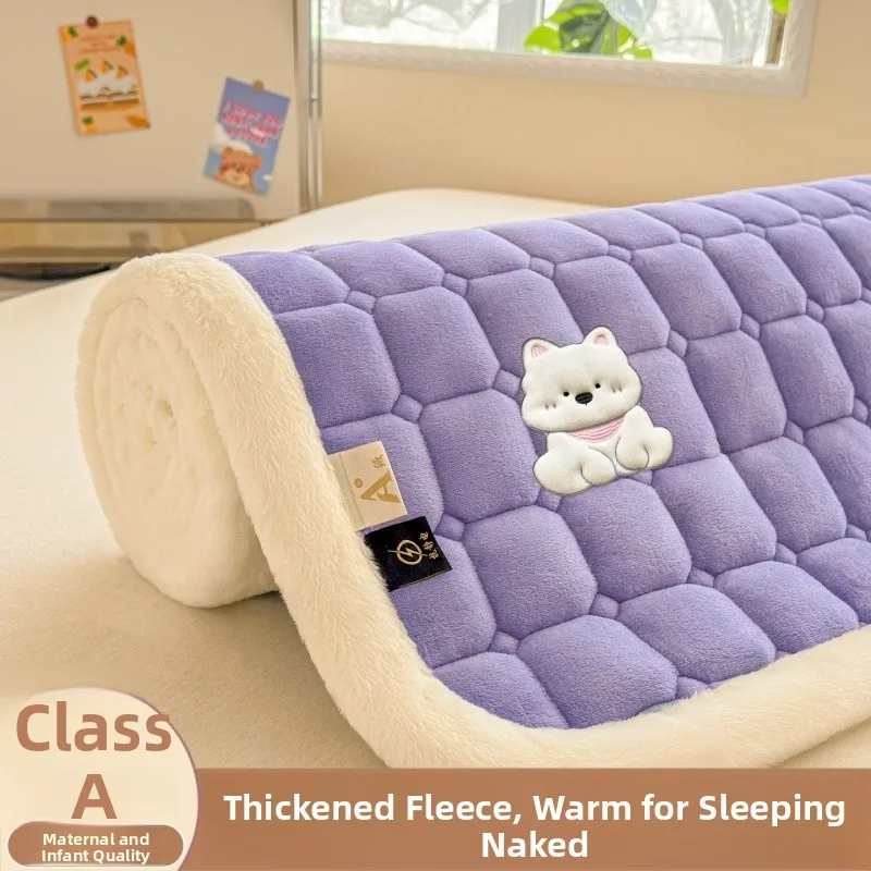 

Новый матрас из молочного вельвета 2025 года, утолщенный, мягкий, для пола, односпальный, для общежития, зимний, не водонепроницаемый, складной