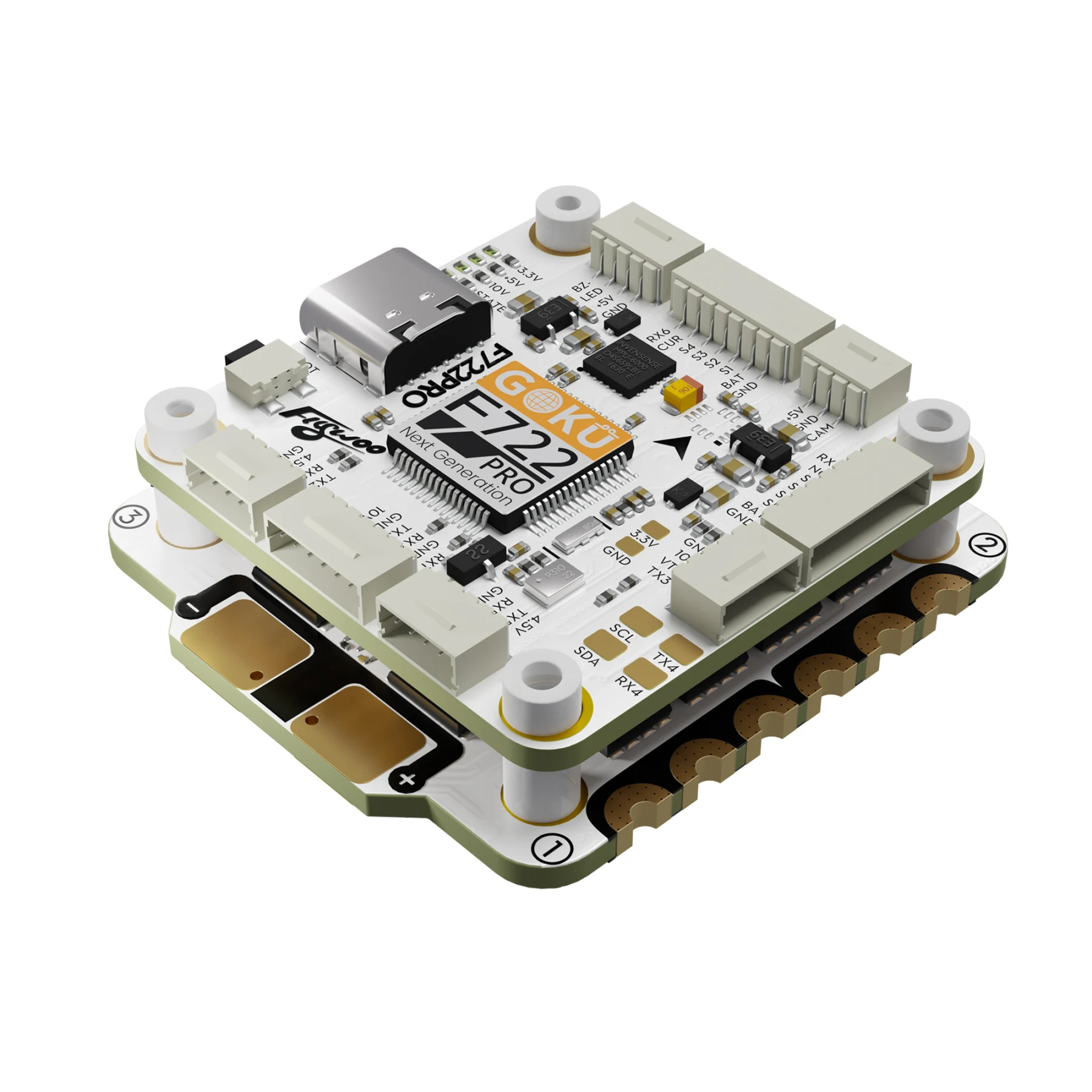 AeroPartsFlyWoo GOKU F722 Pro V2 55A 32Bit 128K 30X30 Stack Plug&Play for O4 / O4 Pro