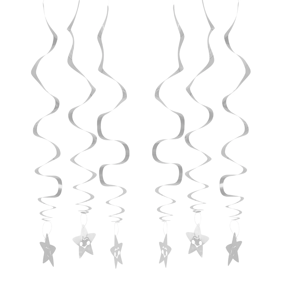 

6pcs Star Hanging Swirl Dizzy Dangler Decor For Wedding Birthday Christmas Party Ornaments Swirl Hanging