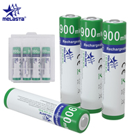 4Pcs Melasta AAA Rechargeable Batteries 900mWh 1.6V High Voltage Ni-Zn Battery AAA With 1Pc Battery Case For Toys Clocks Mouse