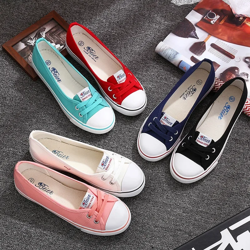 Women Shoes Fashion Comfortable Sports Sneakers Female Flats Trend Breathable Casual Canvas Shallow Shoes Women\'s Sneakersisd34