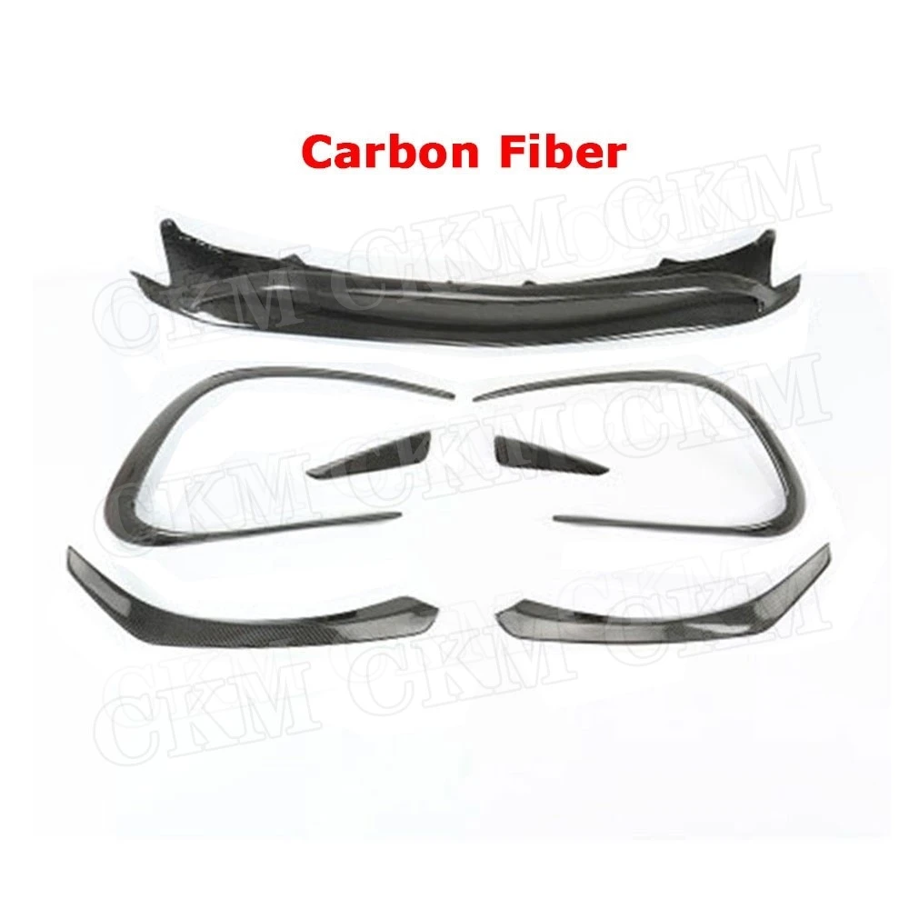 Carbon Fiber/ABS Front Bumper Lip Spoiler Flaps Canard for Mercedes Benz CLA Class W117 CLA45 AMG 2016-2018 Car Trim Cover