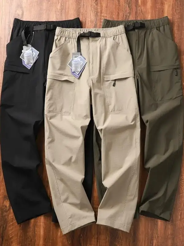 

Уличные водонепроницаемые дышащие эластичные широкие брюки прямого кроя, легкие спортивные повседневные длинные брюки для мужчин и...