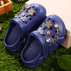 Girls hole shoes high elastic rubber and plastic EVA material garden shoes non-slip breathable beach indoor slippers 3057