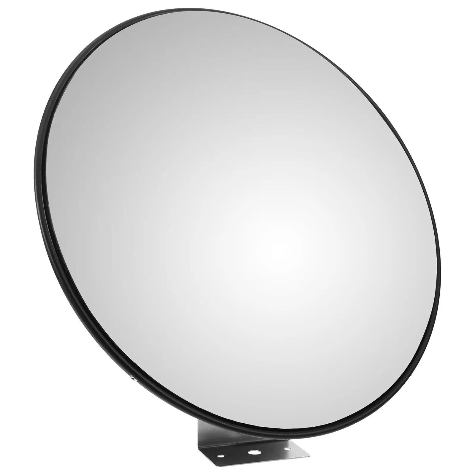 

Wide Angle Safety Mirror 30CM Black Mounting Base Indoor Outdoor Convex Corner Traffic Driveway Garage Parking Road Reflective