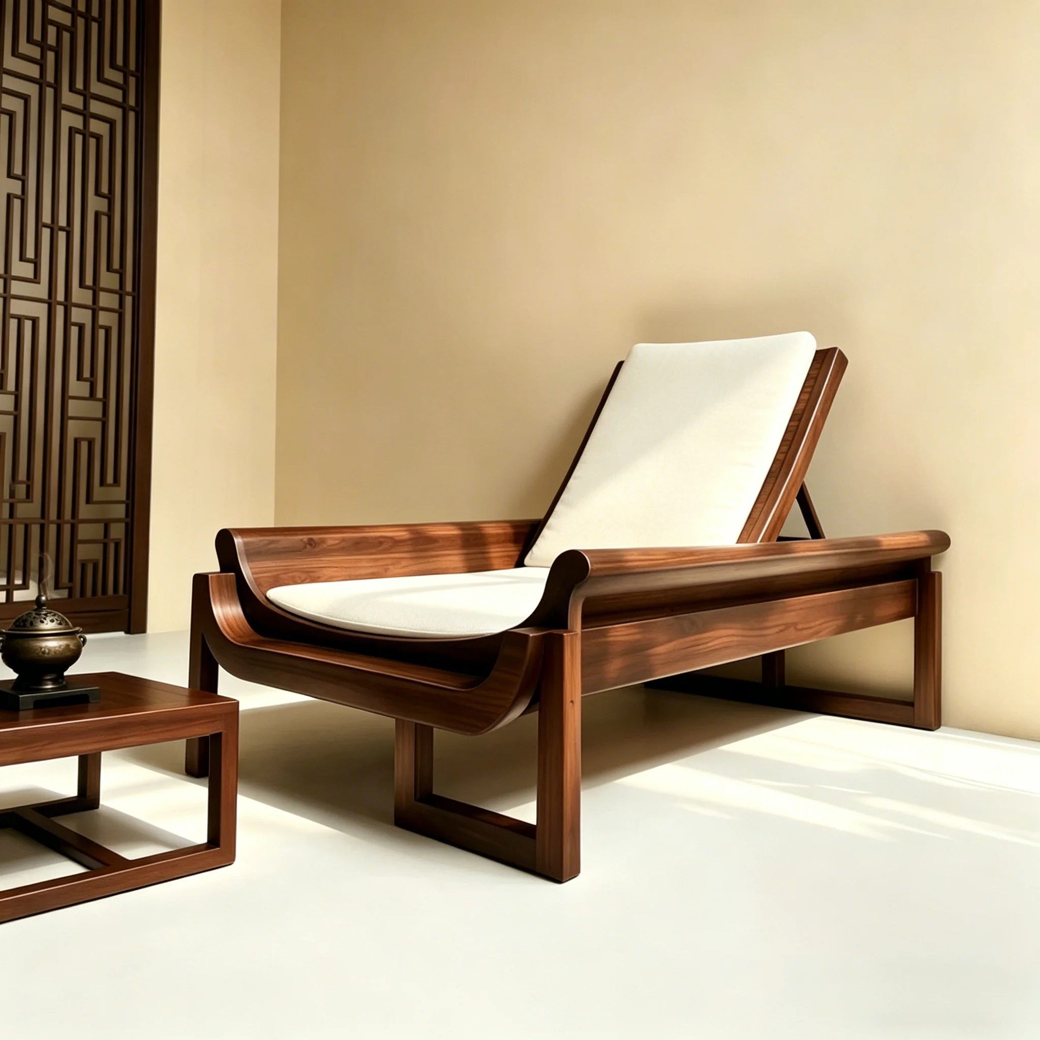 Factory Direct 2026 Top Rated New Chinese Zen North American Black Walnut Ash Solid Wood Sofa