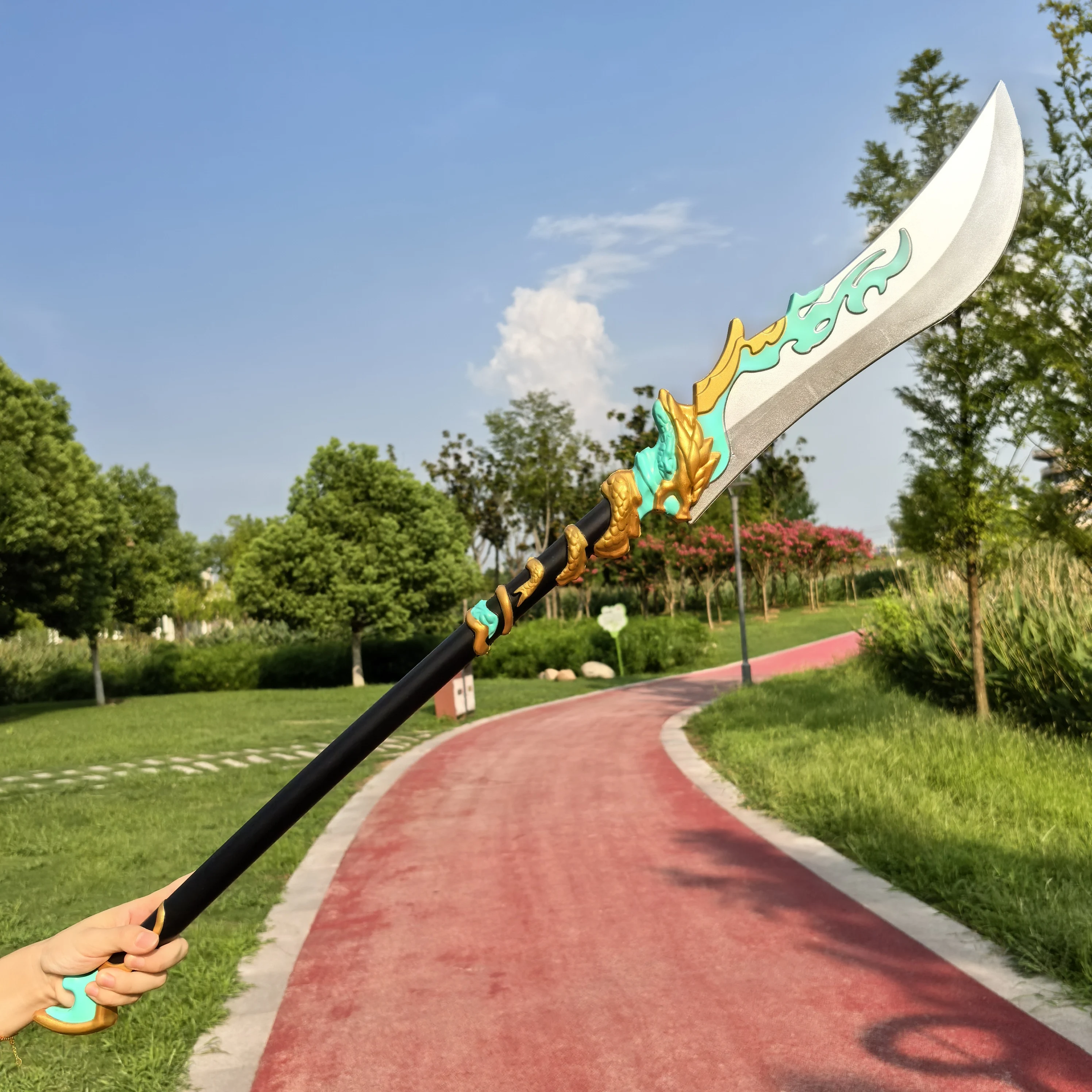 1:1 Cosplay Guan Yu's Azure Dragon Blade Home Decor Sword Gun Three Kingdoms Role Playing Model Boys Toys Prop sword