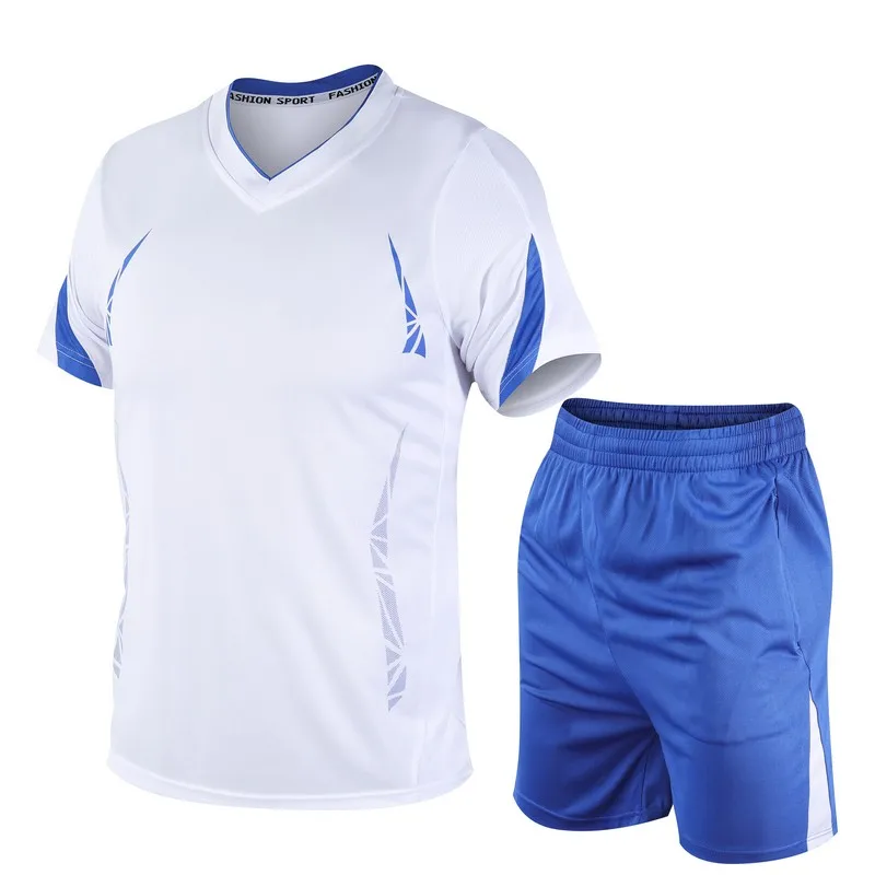 Combinaison de sport ample à manches courtes pour hommes, t-shirt de fitness, vêtements de course décontractés, séchage rapide, grand, été