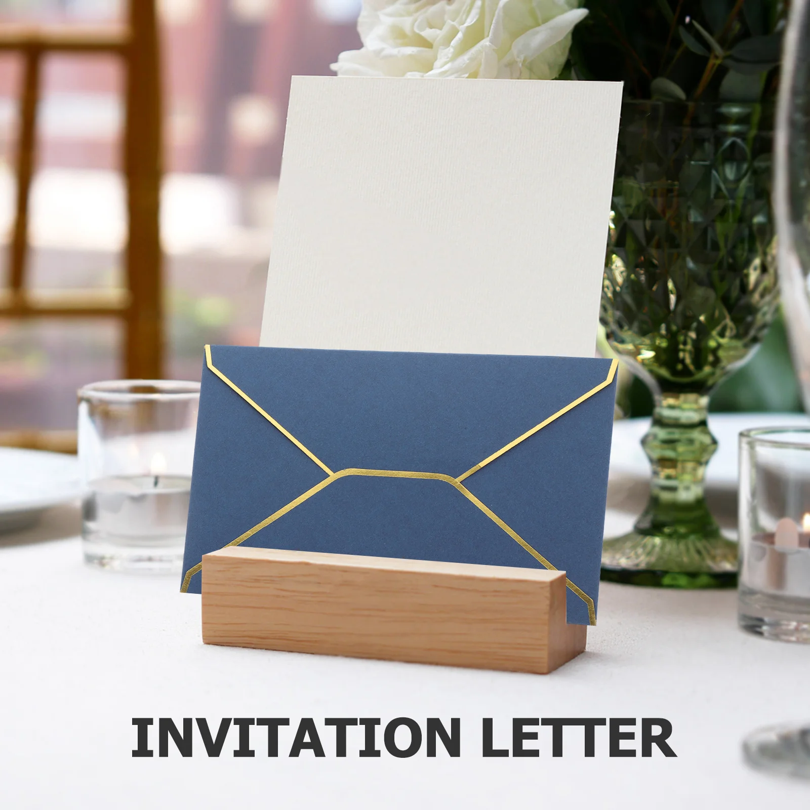 

50Pcs Portable Gold Border Envelopes Sturdy Small Envelopes for Invitation Cards Holiday Festival Party Supplies