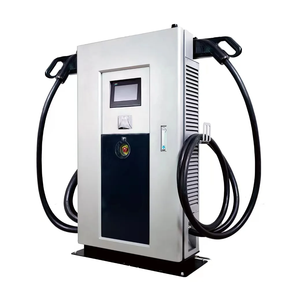 Double gun 30kw 40kw 60kw fast dc charging 200A adjustable current EV charger ccs2 electric car charger with OCPP