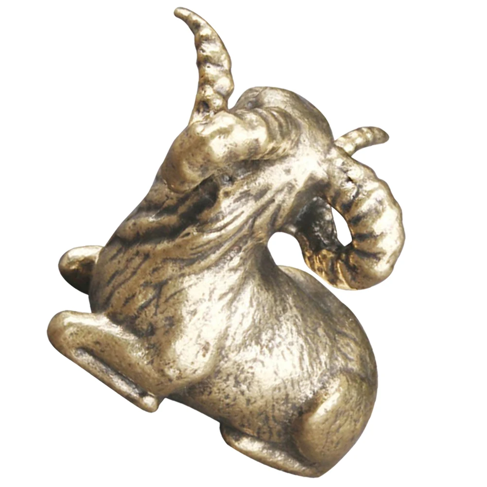 

Brass Sheep Figurine Vintage Desktop Decor Mini Statue Animal Crafts Home Sculpture Elegant Artistic Durability Practicality