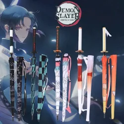 Demon Slayer Katana Umbrella Real Size Japanese Anime Cosplay Rain Gear Tanjirouu Kimetsu No Yaiba Long Parasol Life Supplies