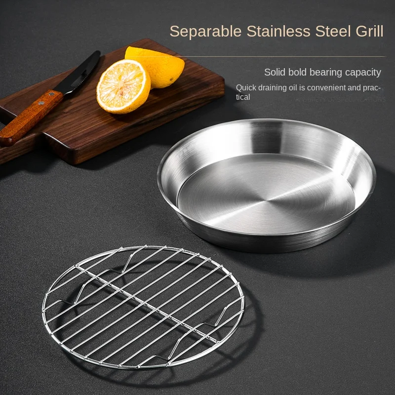 304 Baking Tray with Removable Cooling Rack Set Stainless Steel Baking Pan Sheet Non Toxic Used for Oven BBQ Tray Dishwasher