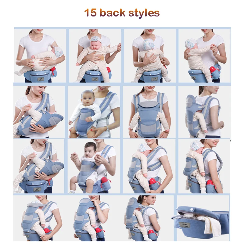 0-48M Baby Carrier Ergonomic Newborn Infant Kids Backpack Sling Wrap Cotton Breathable Baby Waist Stool Bback Carrier Hot Sale