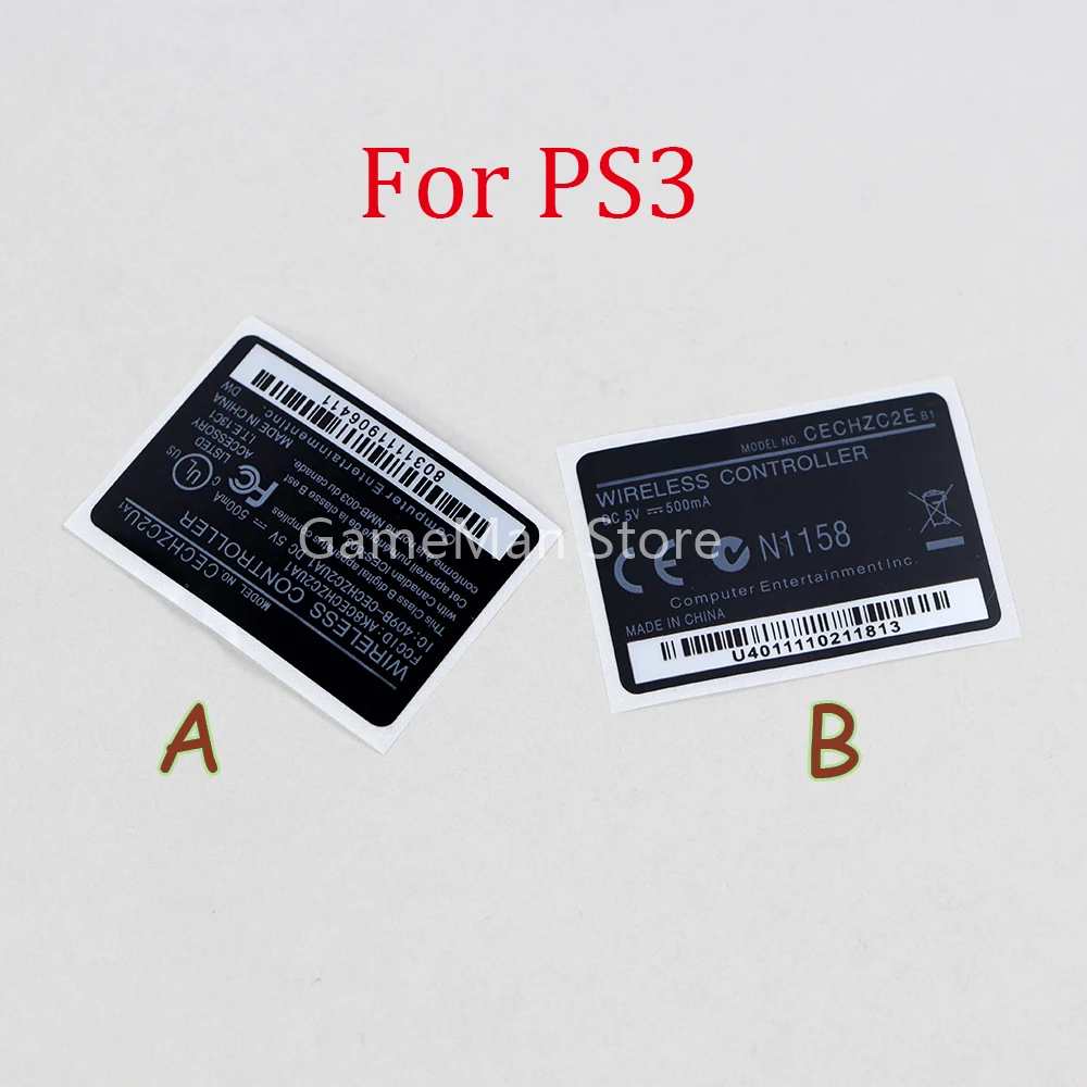 

200pcs/lot High Quality For PS3 Playstations 3 Wireless Handle Controller Back Label Housing Shell Sticker Seals