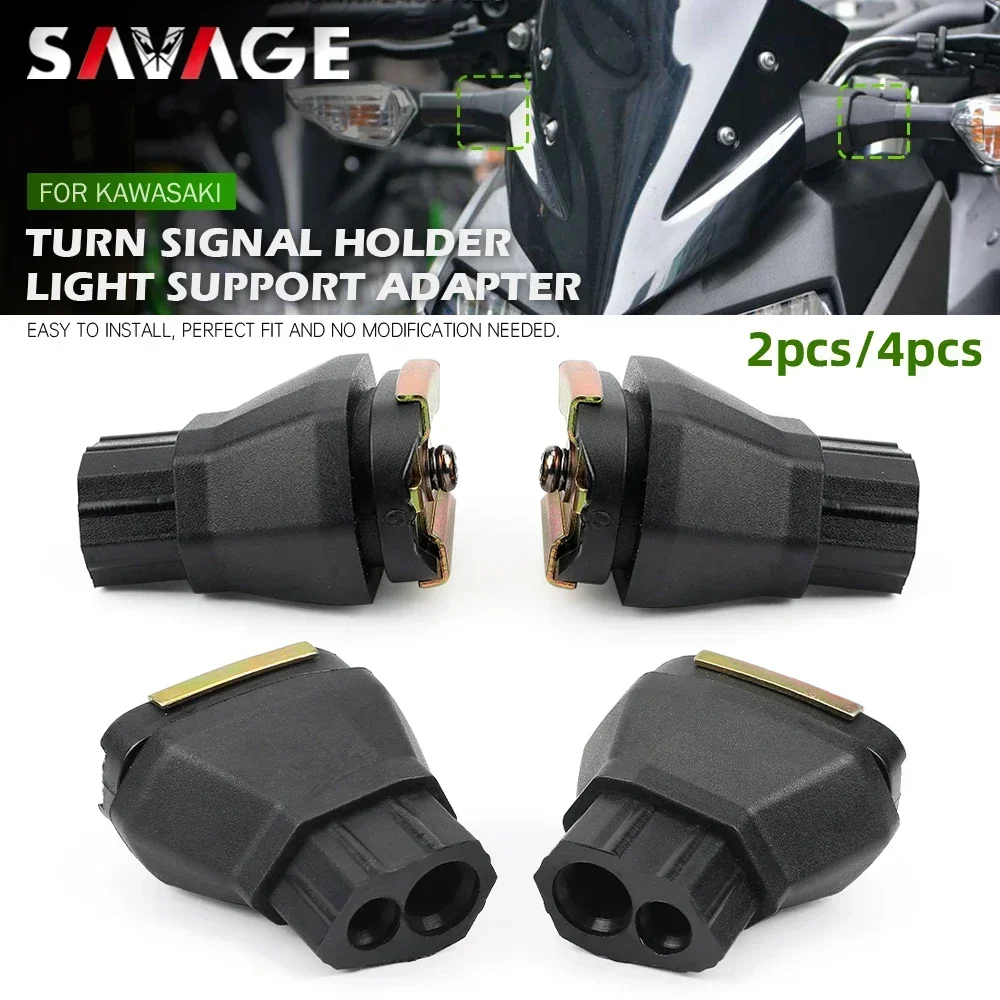 Motorcycle Turn Signal Light Holder Adapter For KAWASAKI NINJA 250 300 400 650 1000 ZX6R Z125 Z250 Z300 Z400 Z650 Z900 Z1000SX