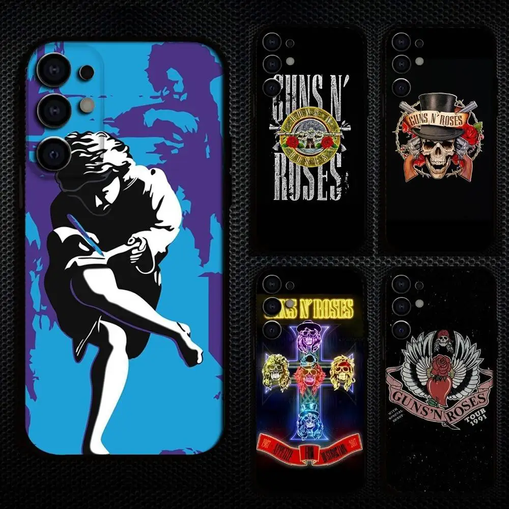 

G-Guns N Roses Band Phone Case For Samsung S25,S24,S21,S22,S23,S30,Ultra,S20,Plus,Fe,Lite,Note,10,9,5G Black Cover