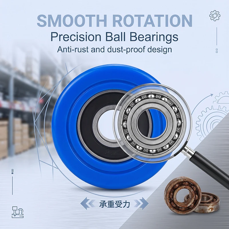 8pcs Polyurethane Pulley Wheel 6x22x6 PU60622-6 PU Coated Bearing Roller 6*22*6 Plastic Bearing 22mm Diameter 6mm Hole ﻿